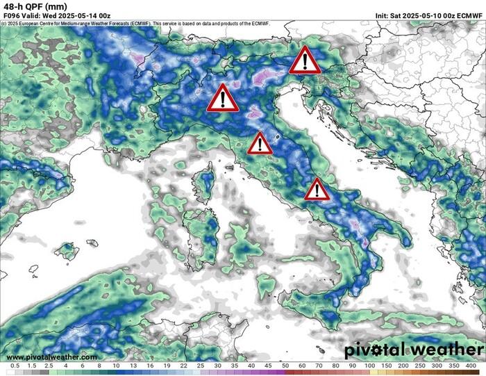 Zone a rischio temporali e grandine in avvio della prossima settimana