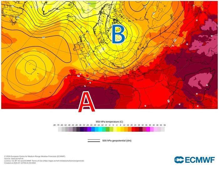 Anticiclone africano in ritirata: torna un'Estate più vivibile