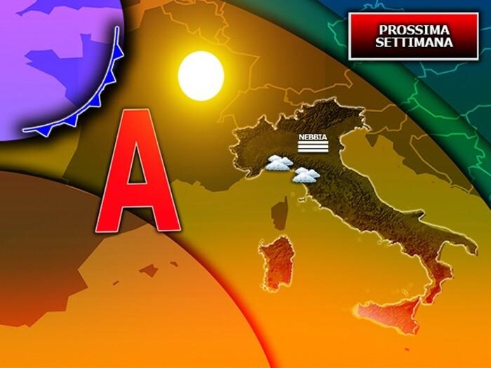 Prossima settimana con l'anticiclone delle Azzorre