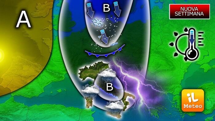 Prossima settimana con freddo peggioramento invernale