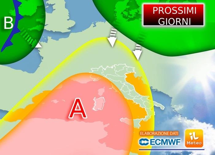 Ultimi giorni di alta pressione, si avvicina un peggioramento