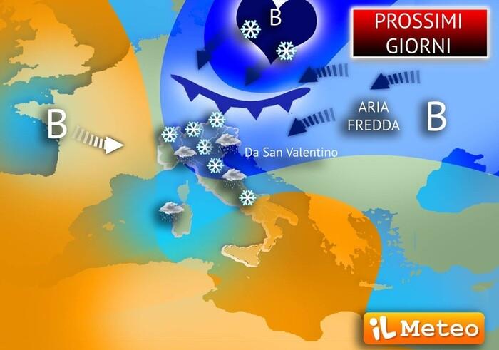 Arriva il freddo ciclone di San Valentino