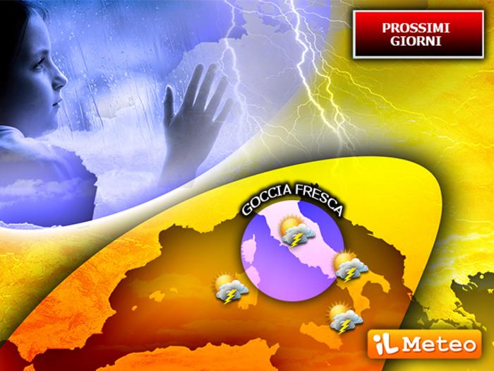 Prossimi Giorni: una goccia fresca attraverserà l'Italia provocando la genesi di forti temporali
