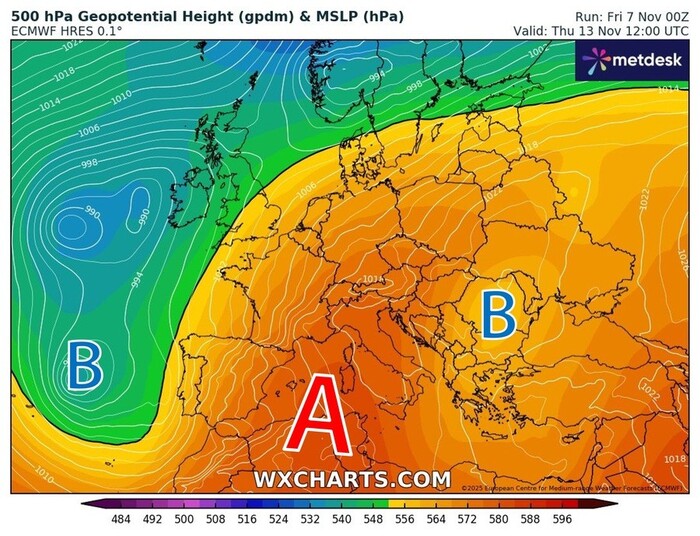 Alta pressione in rinforzo sul bacino del Mediterraneo e sull'Italia