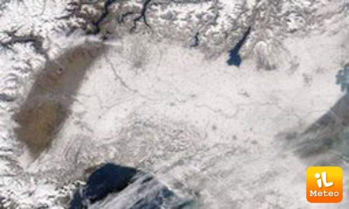 Spettacolare immagine radar della neve caduta nei primi giorni di Marzo 2005
