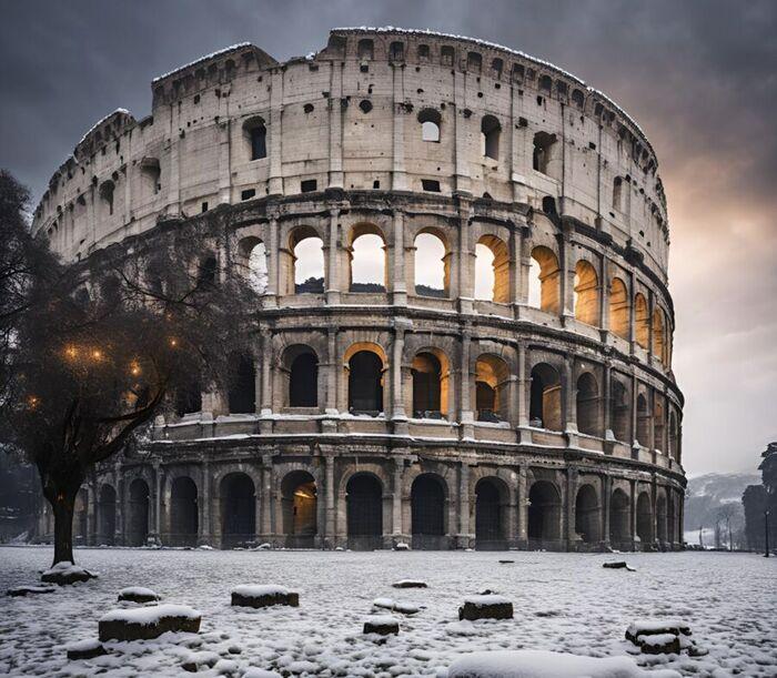 Roma sotto la neve