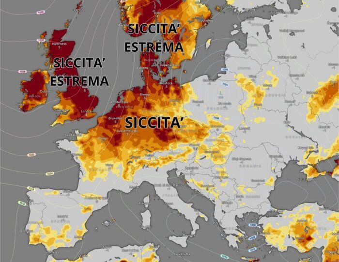 Situazione siccità in Europa
