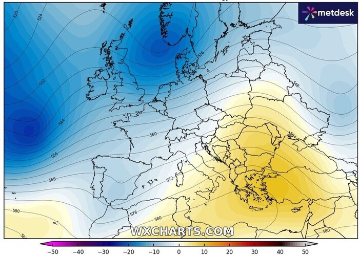 Situazione generale prevista per Giovedì 6 Novembre