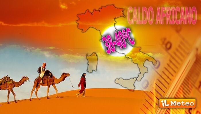 Torna il grande caldo africano con temperature di nuovo fino a 38-40°C entro Venerdì 31