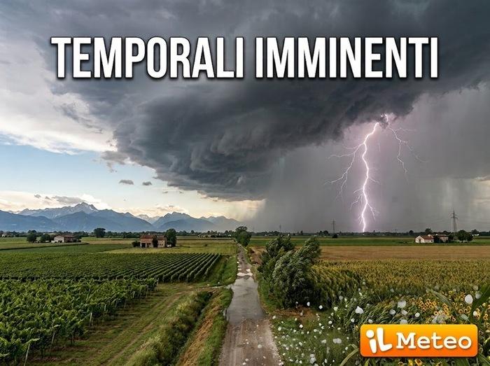Temporali imminenti, possibile Grandine: rischia soprattutto il Nord, anche la pianura