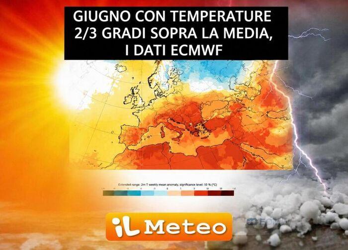 La tendenza meteo per giugno 2026 secondo le proiezioni ECMWF