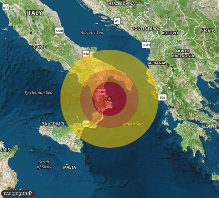 Scossa di terremoto registrata a Crucoli (KR) Scossa di terremoto registrata a Crucoli (KR)