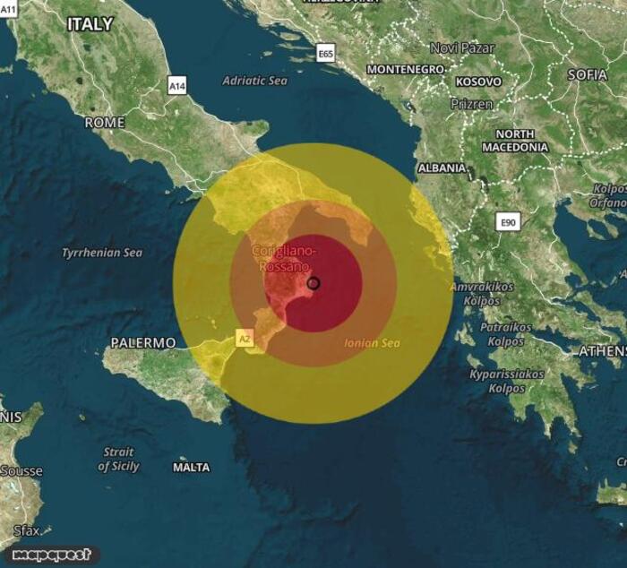 Scossa di terremoto registrata a Crotone (KR)