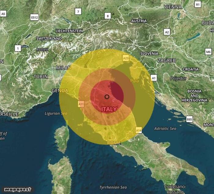 Scossa di terremoto registrata a Meldola (FC)