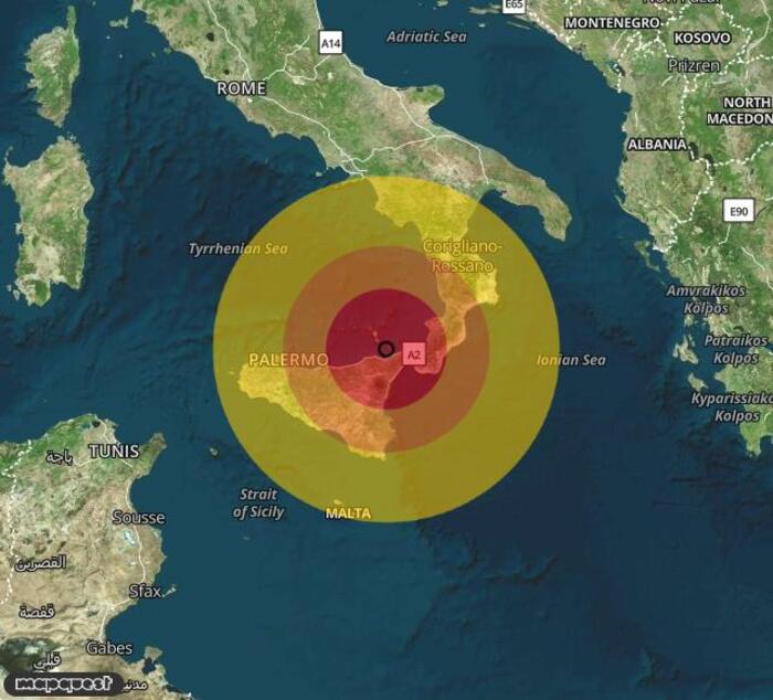 Scossa di terremoto registrata a Milazzo (ME)