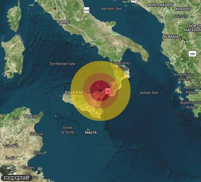 Scossa di terremoto registrata a Terme Vigliatore (ME)