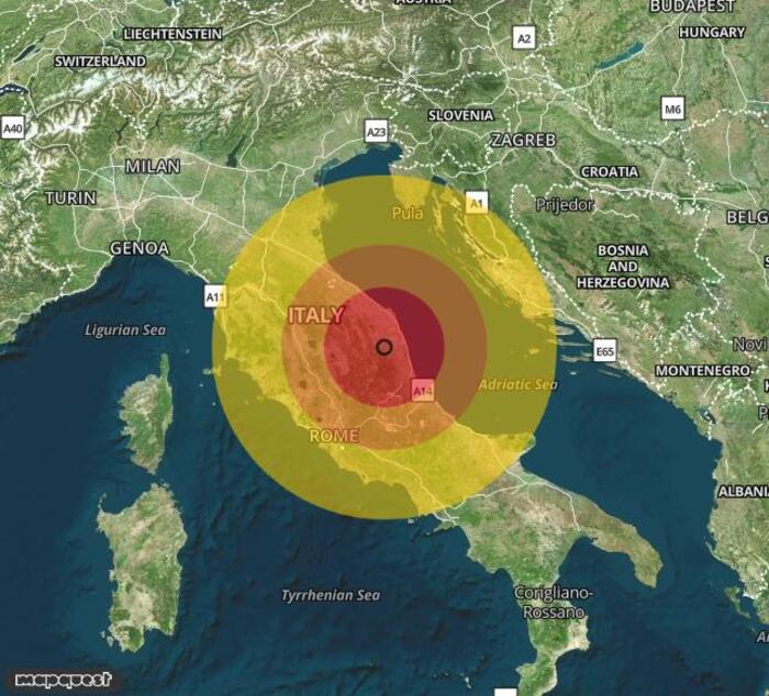 Scossa di terremoto registrata a Penna San Giovanni (MC)