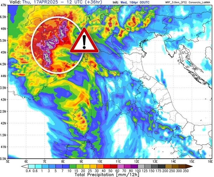 Piogge alluvionali attese su Piemonte e Liguria