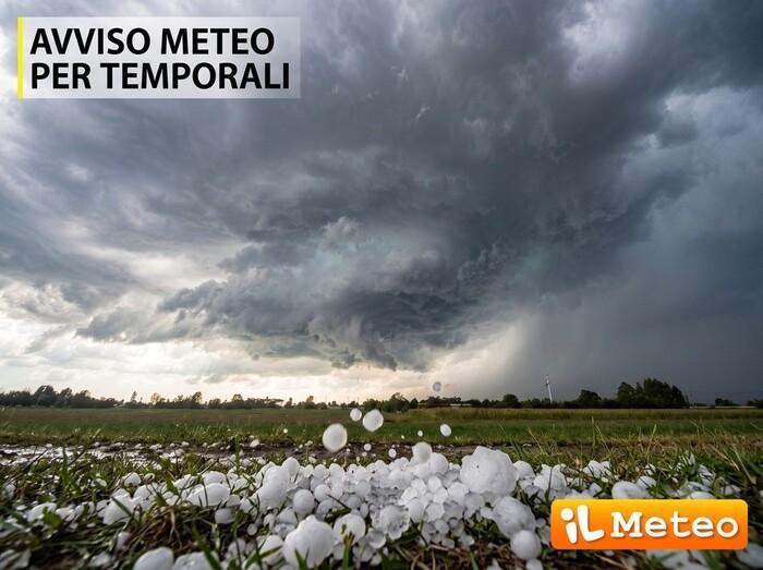 Temporali forti con Grandine tra poche ore, anche in pianura