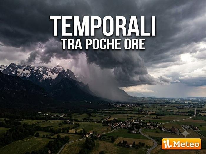 Tra poche ore scoppieranno dei temporali sui rilievi alpini, entro sera qualcuno anche in pianura