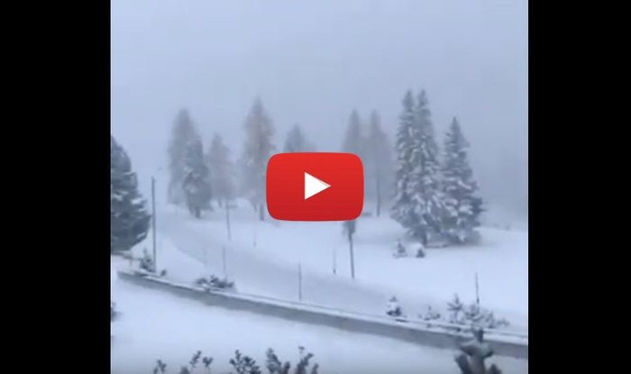 Neve al passo san Pellegrino (val di Fassa)