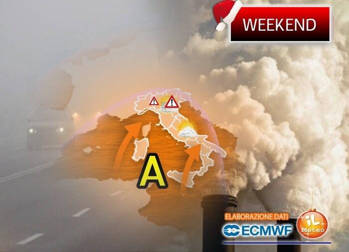 Weekend: vasto campo di alta pressione sull'Italia