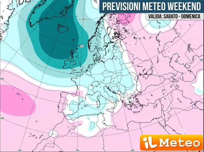 Configurazione barica per il weekend del 6-7 Giugno