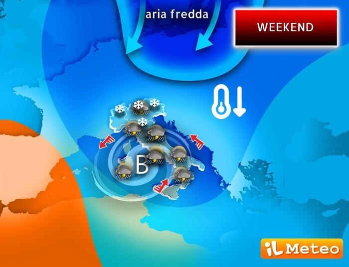 Un ciclone stravolgerà il weekend italiano