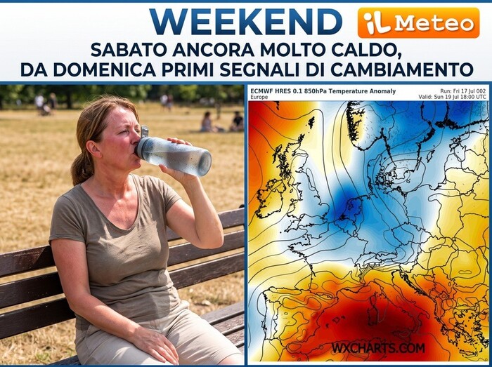 Sabato ancora rovente, da Domenica primi segnali di cambiamento
