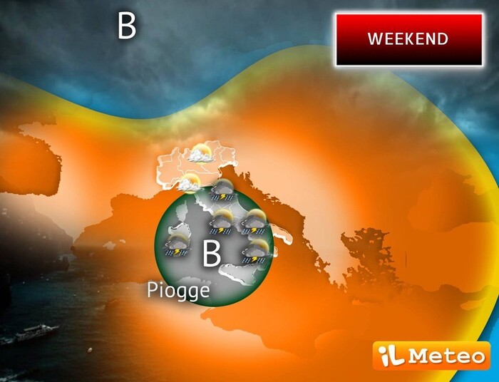 Previsioni meteo per il weekend