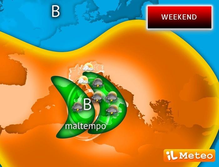 Previsioni meteo per il weekend