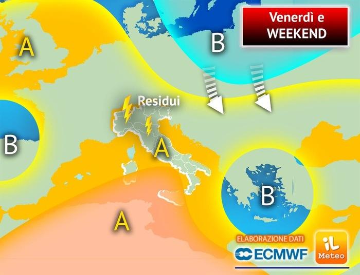 Weekend all'insegna del tempo in miglioramento