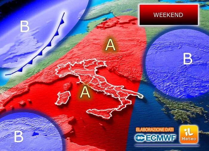 Previsioni meteo per il weekend