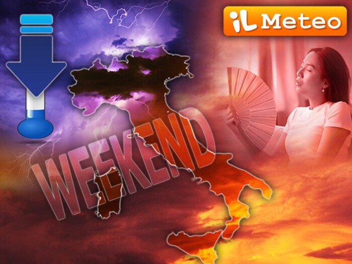 Weekend: Sabato ancora bollente, con qualche temporale. Domenica arriva aria più fresca
