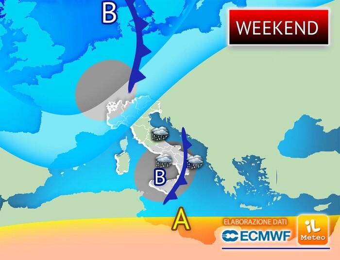 Perturbazione in arrivo da Sabato 31