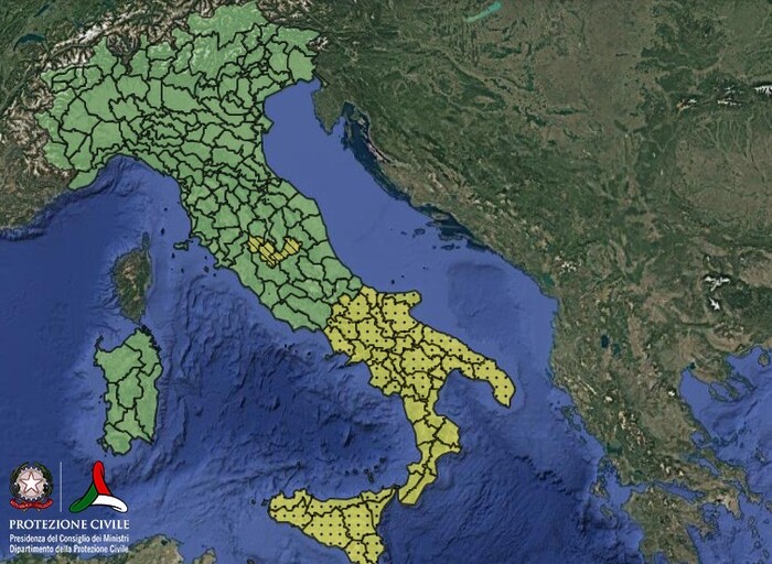 Le regioni in allertamento per Venerdì 3 Luglio