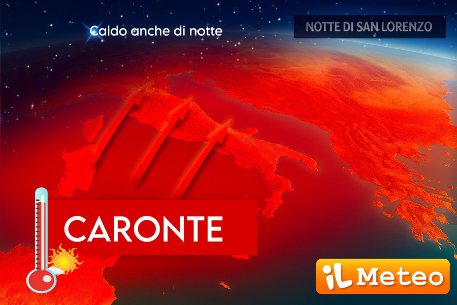 Meteo: Weekend di San Lorenzo, l'anticiclone Caronte farà volare i termometri, anche di notte!