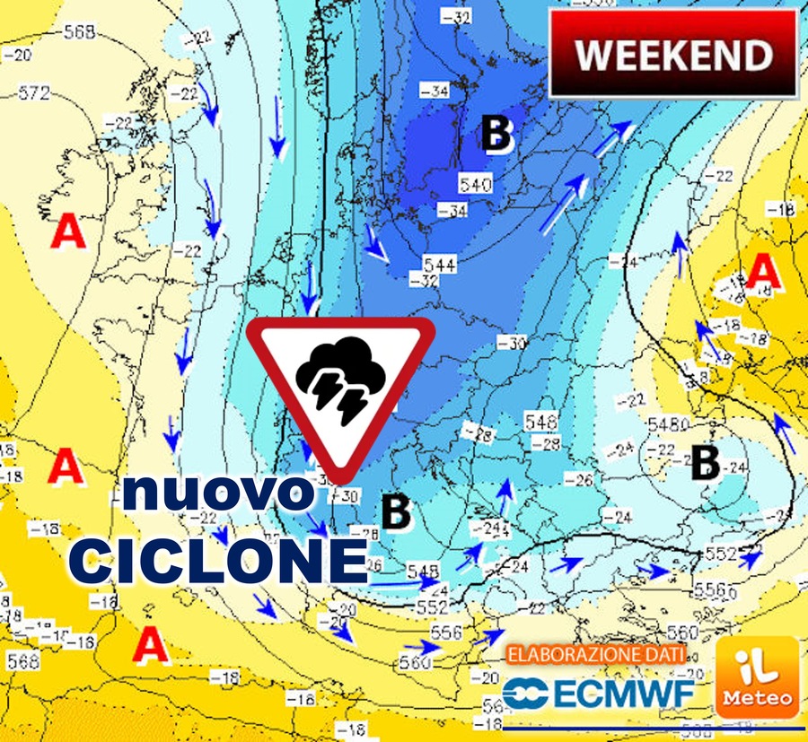 During the weekend of April 20-21, a new hurricane heads straight for Italy, effects and areas involved