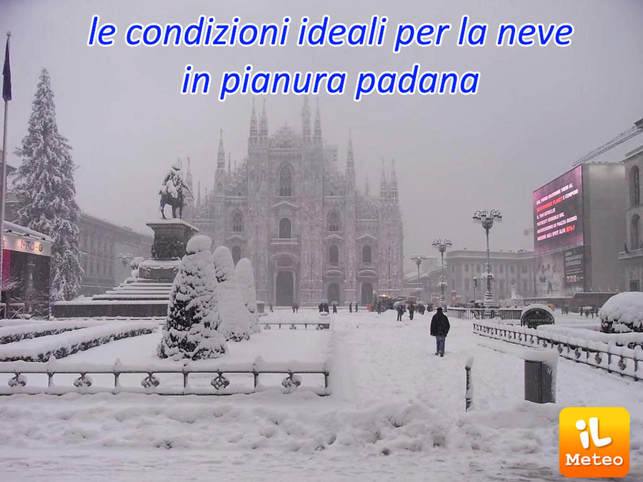 Neve a Milano: vi spieghiamo le configurazioni ideali per la neve sulla Pianura Padana