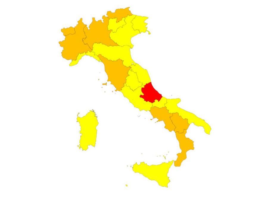 Ora è ufficiale, le nuove aree cambiano colore.  ECCO CHI È CHI E DA QUANDO »ILMETEO.it