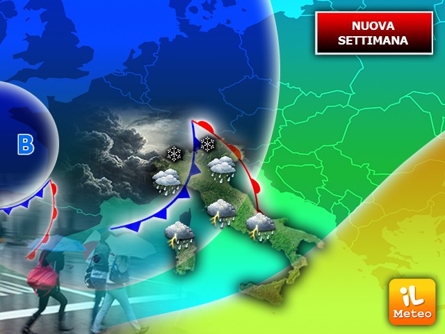 Meteo Nuova Settimana: sarà tempestosa con Piogge e Temporali a ripetizione su tutta Italia, i dettagli