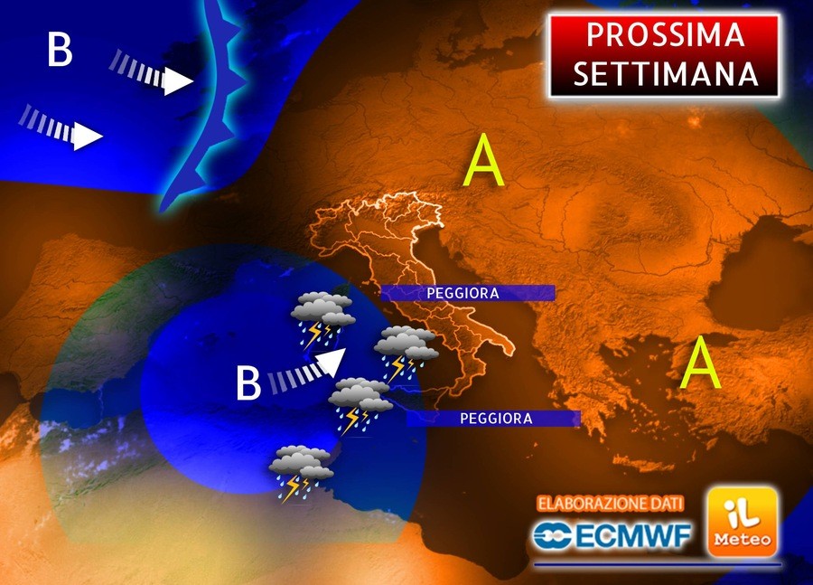 29/11/2025 - Meteo: prossima settimana, arriva un'altra ondata di maltempo, i dettagli