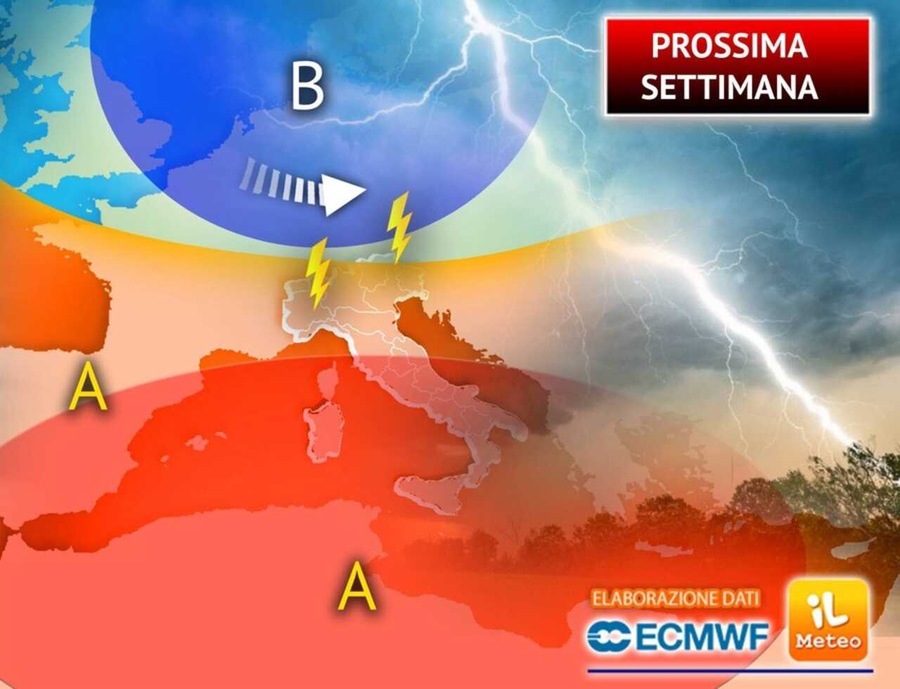 Meteo: Prossima Settimana, avvio temporalesco, poi cambia tutto. Gli aggiornamenti