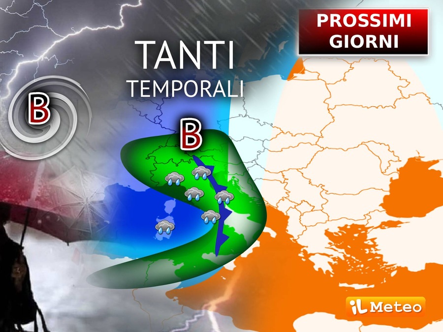 Meteo: Vortice nei Prossimi Giorni, da Giovedì ancora tanta Pioggia sull'Italia, gli aggiornamenti
