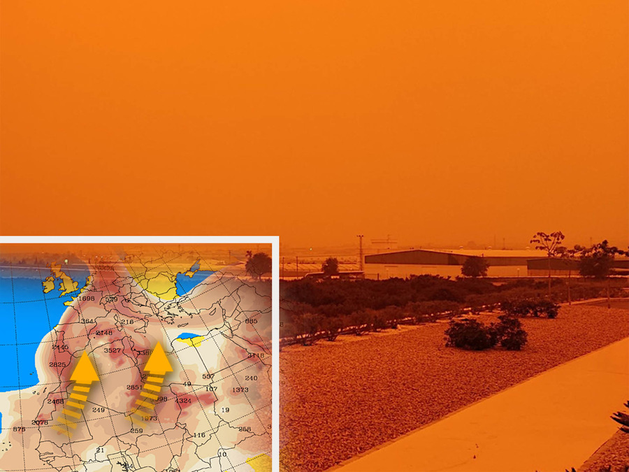Mucha arena del desierto hacia Italia, y pronto un surrealista cielo amarillo y rojo.  Te decimos dónde »ILMETEO.it