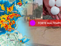 Meteo: Maltempo in atto al Nord, temporali forti...