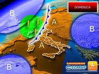 Meteo: Domenica, ultime ore con l'alta pressione, entro sera tornano nubi e piogge a partire dal Nordovest