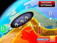 Meteo, Prossima Settimana: doppia perturbazione e l'Uragano Erin strizza l'occhio all'Italia