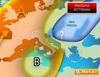 Meteo: Vortice mediterraneo in arrivo dalla...