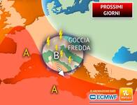 Meteo: una Goccia Fredda scombussolerà il tempo nei Prossimi Giorni, le Previsioni
